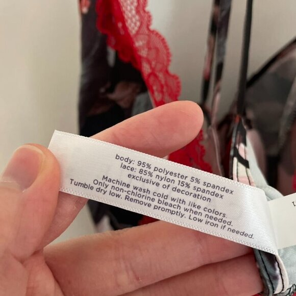 CACIQUE LANE BRYANT Plus Size Rose Bloom Floral Print / Lace Chemise Lingerie 4X - Picture 11 of 16